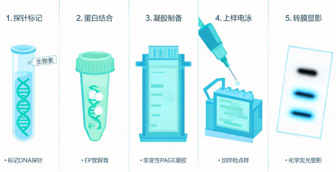 EMSA实验操作流程示意图
