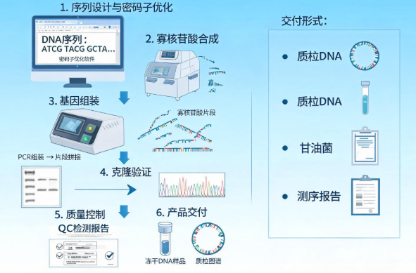 基因合成服务完整工作流程
