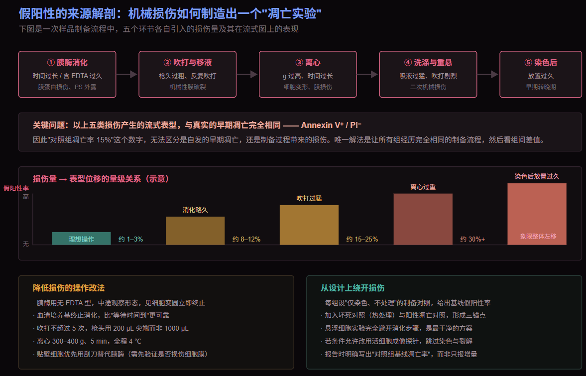 样品制备损伤来源与假阳性率量级